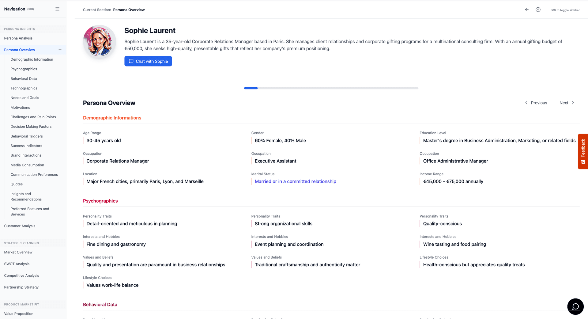 Image du persona de Sophie Laurent
